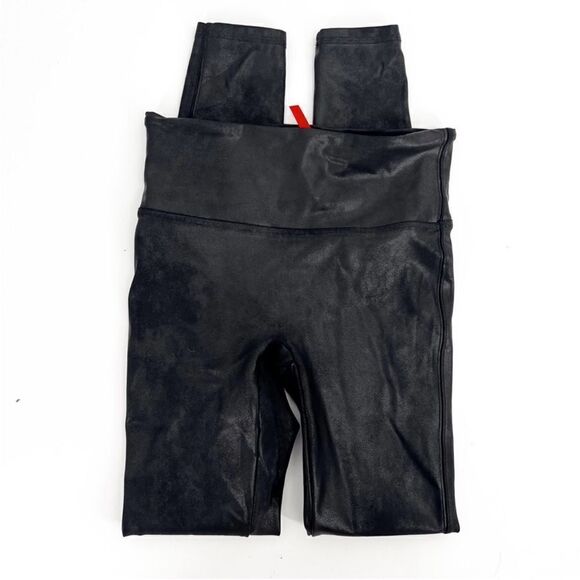 EUC Spanx Faux Black Leather Pants Size Small Tall - Picture 3 of 6
